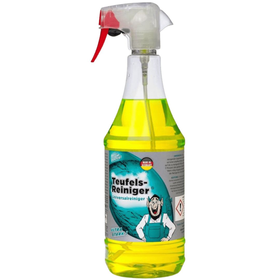Die 1 Liter Sprühflasche des Tuga Chemie Teufels-Reiniger Allzweckreiniger