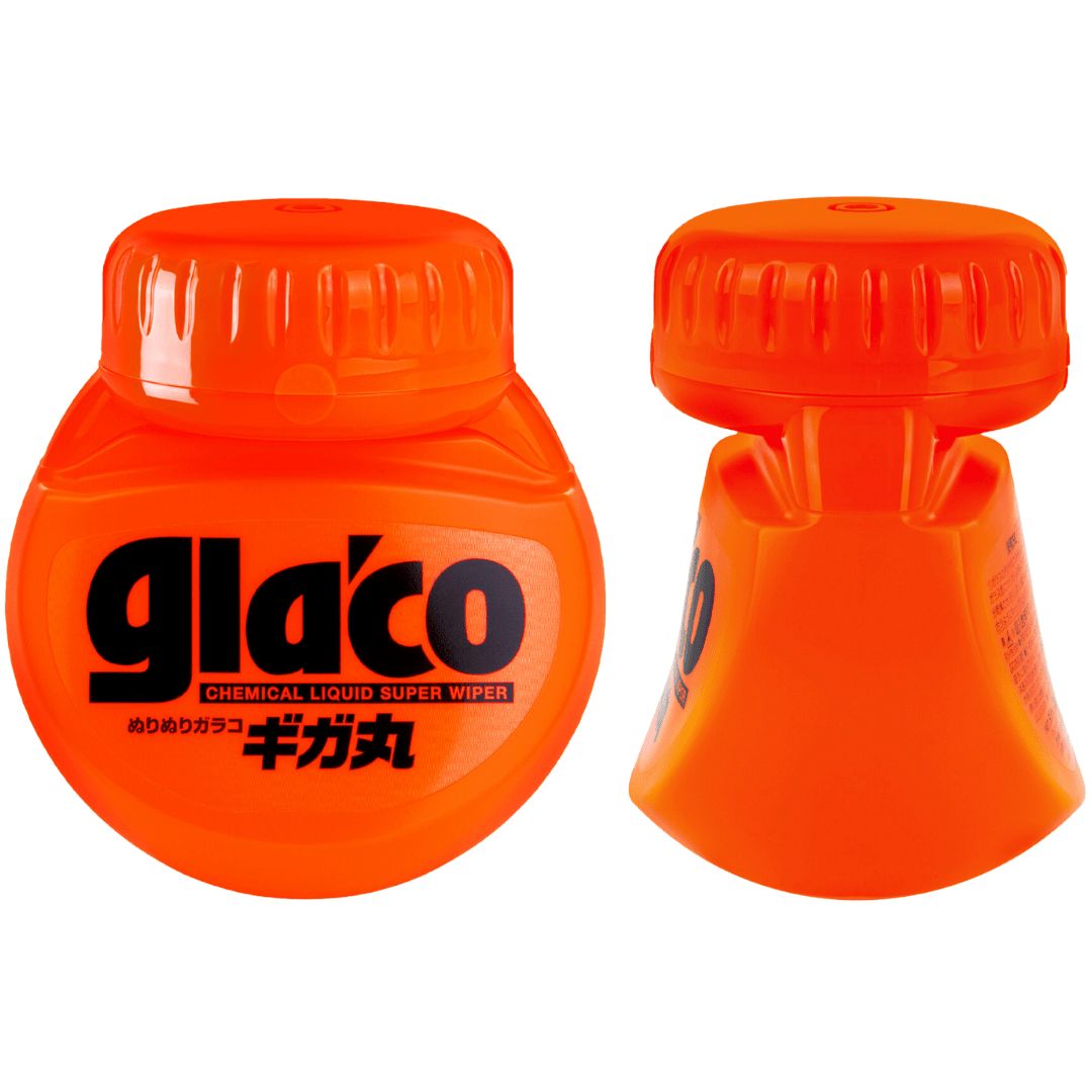 Die Soft99 Glaco Roll On Max Glasversiegelung von vorne und der Seite