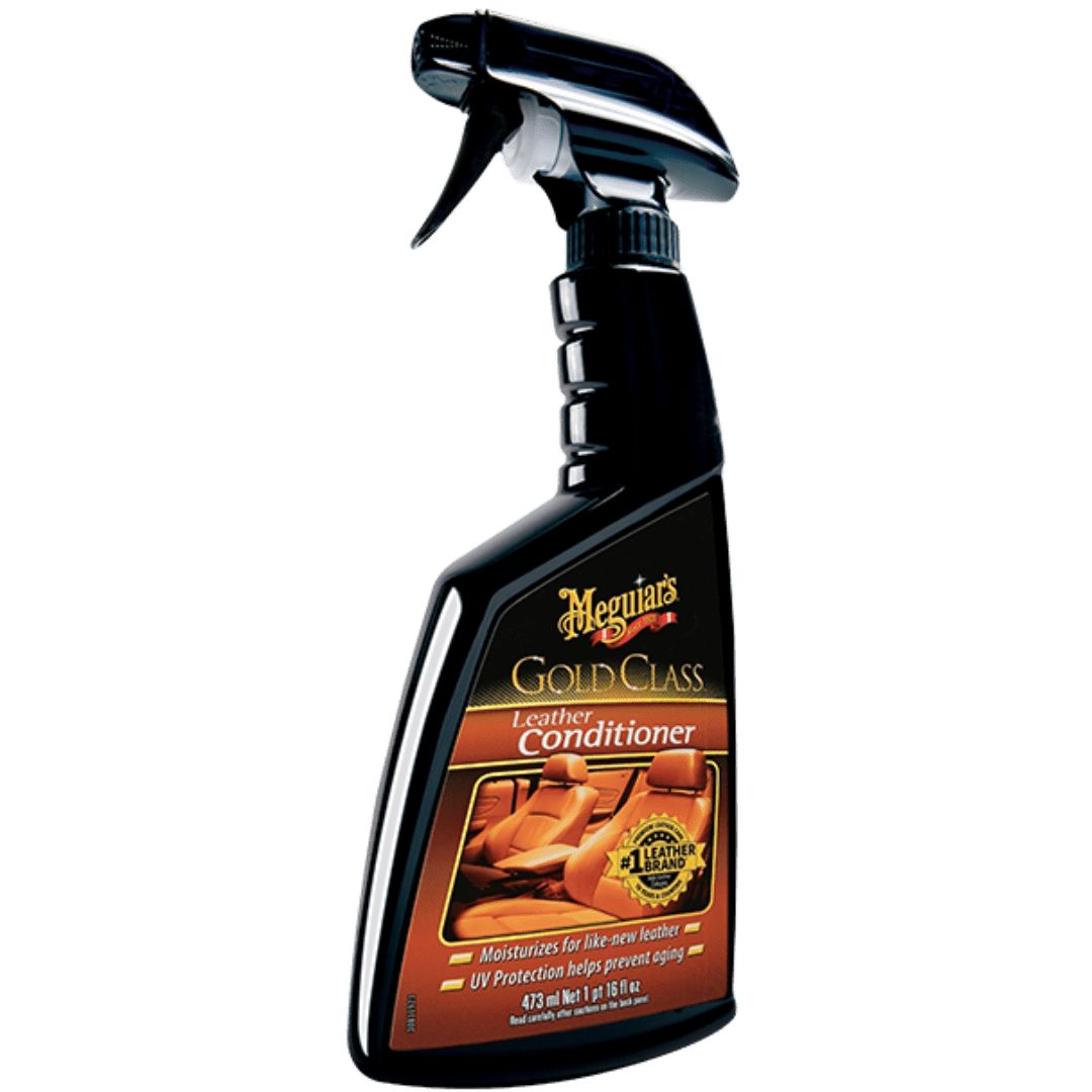 Die 473 Milliliter Sprühflasche der Meguiars Gold Class Leather Conditioner Lederpflege