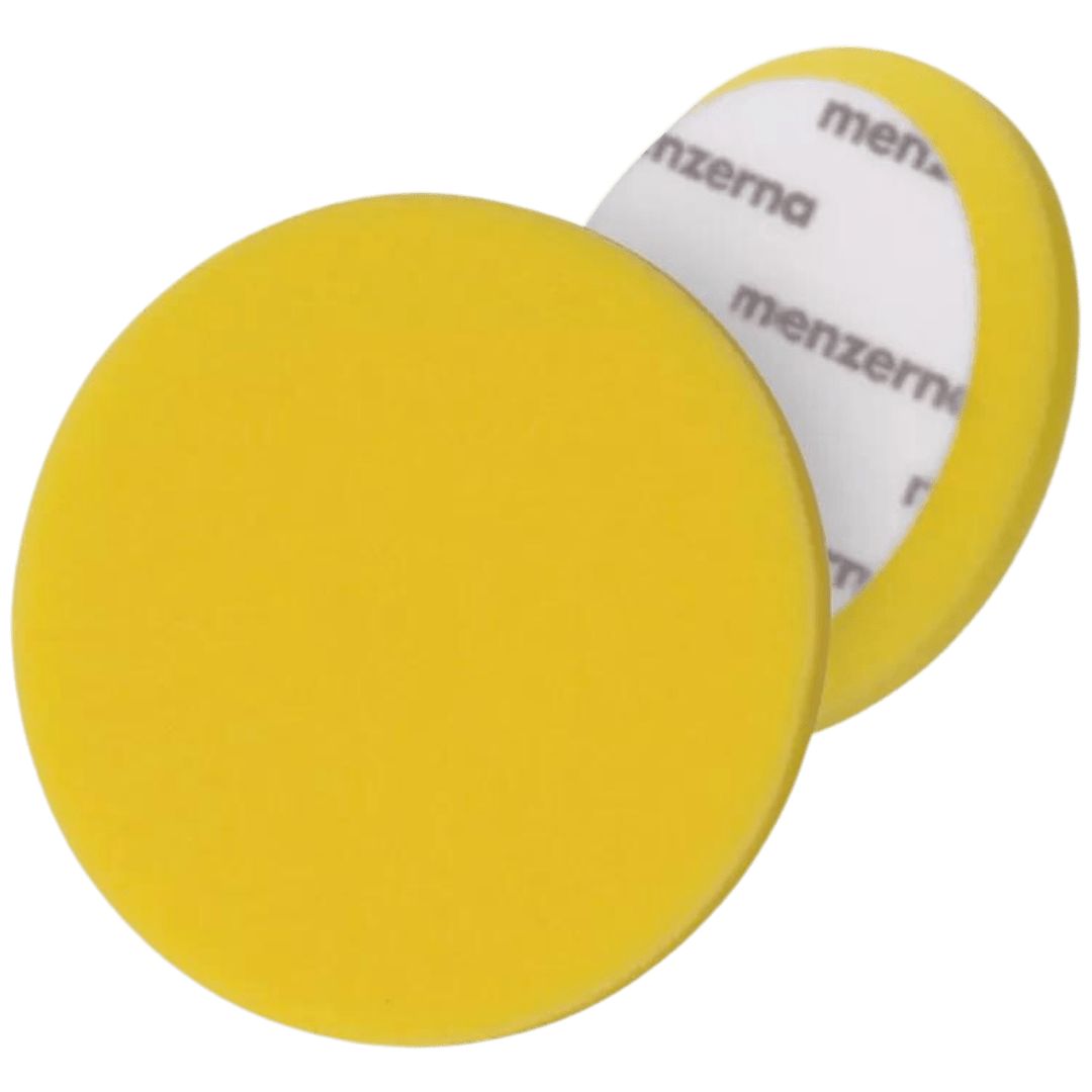 Das Menzerna Medium Cut Foam Pad 95 Millimeter Polierpad von vorne und hinten