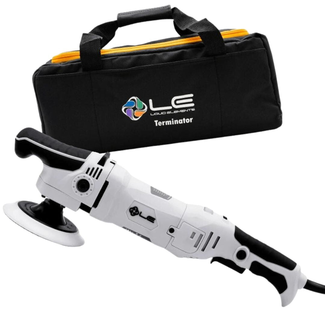 Die Liquid Elements Terminator V2 Rotationspoliermaschine mit Tasche