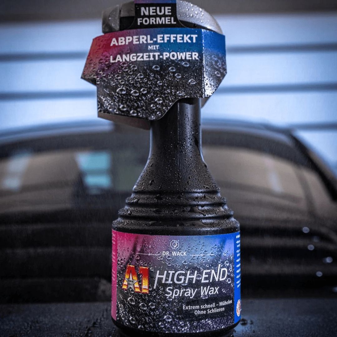 Die Dr. Wack A1 High End Spray Wax Sprühversiegelung auf einem Auto
