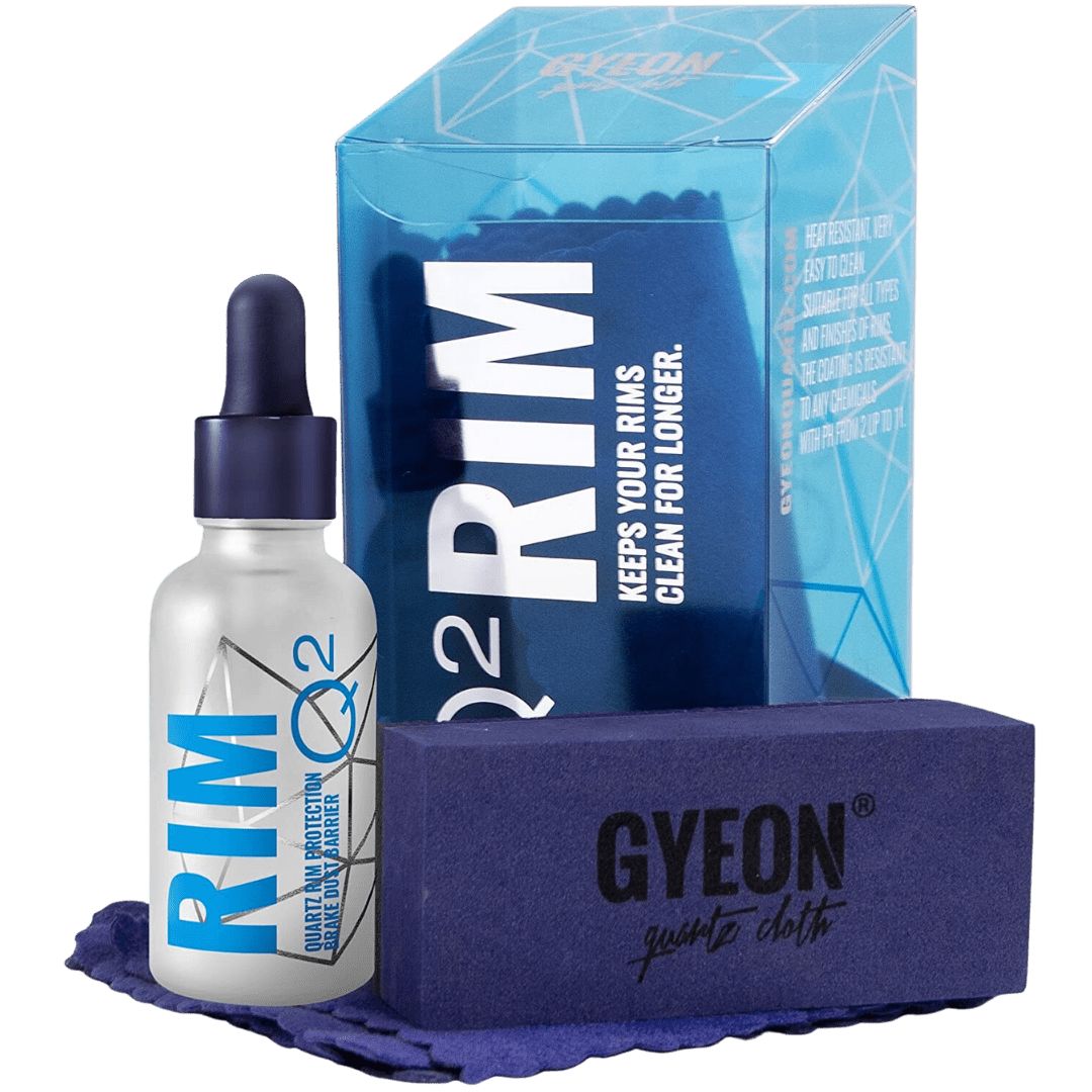 Die Gyeon Q² Rim Felgenversiegelung mit der Verpackung