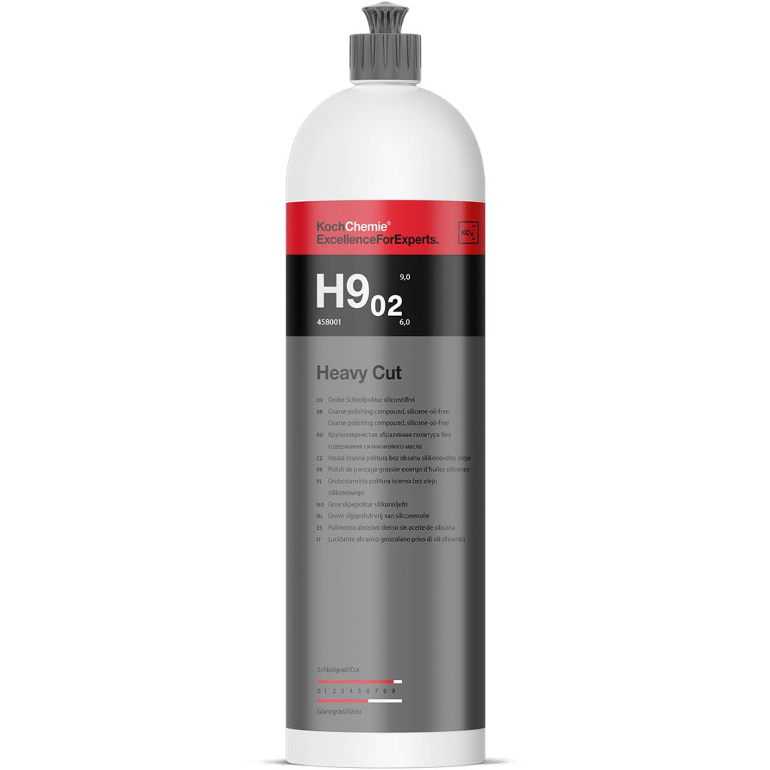 Die 1 Liter Flasche der Koch Chemie Heavy Cut H9.02 Politur