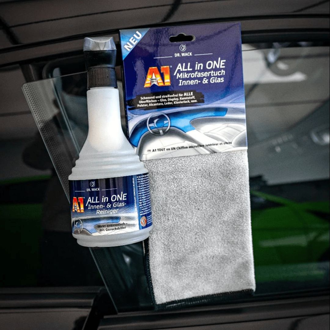 Das Dr. Wack A1 All in One Mikrofasertuch und der Allzweckreiniger