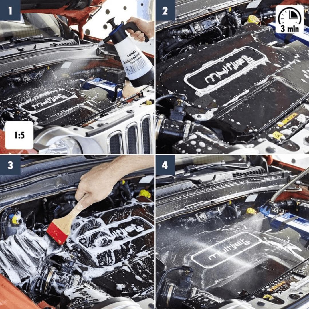 Eine Anleitung zum Gebrauch von Sonax Profiline MultiStar mit einem Pinsel