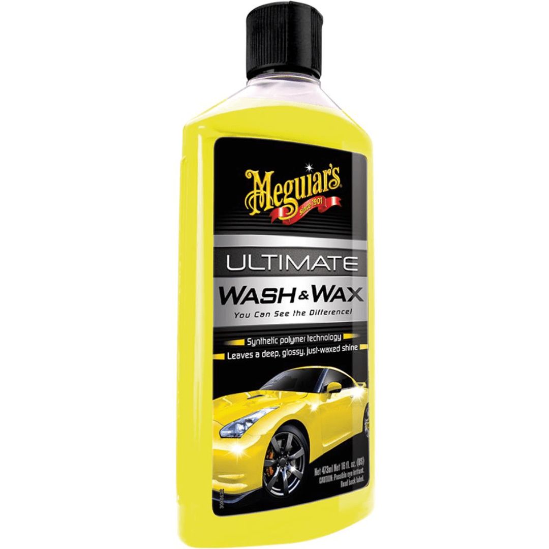 Die 473 Milliliter Flasche des Meguiars Ultimate Wash & Wax Autoshampoo