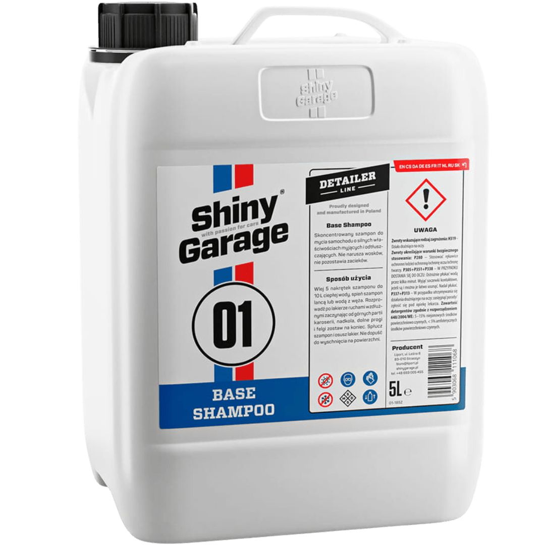 Der 5 Liter Behälter des Shiny Garage Base Shampoo Autoshampoo