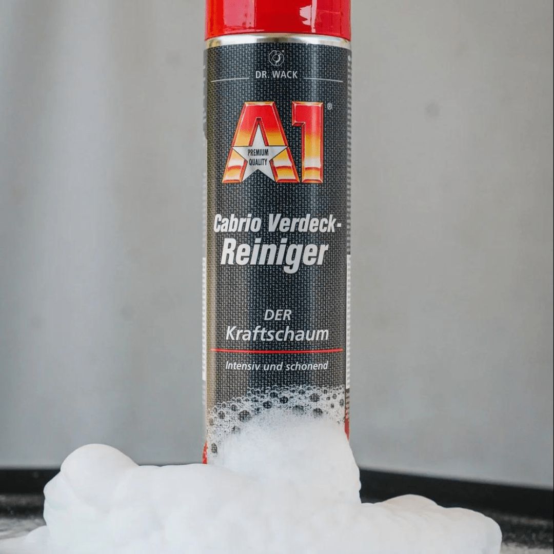 Der Dr. Wack A1 Cabrio Verdeckreiniger in Reinigungsschaum