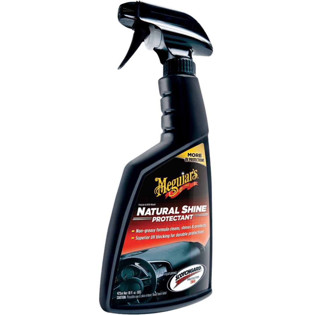 Die 473 Milliliter Sprühflasche der Meguiars Natural Shine Protectant Cockpitpflege