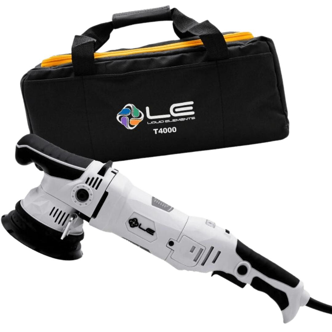 Die Liquid Elements T4000 Exzenter Poliermaschine mit Tasche