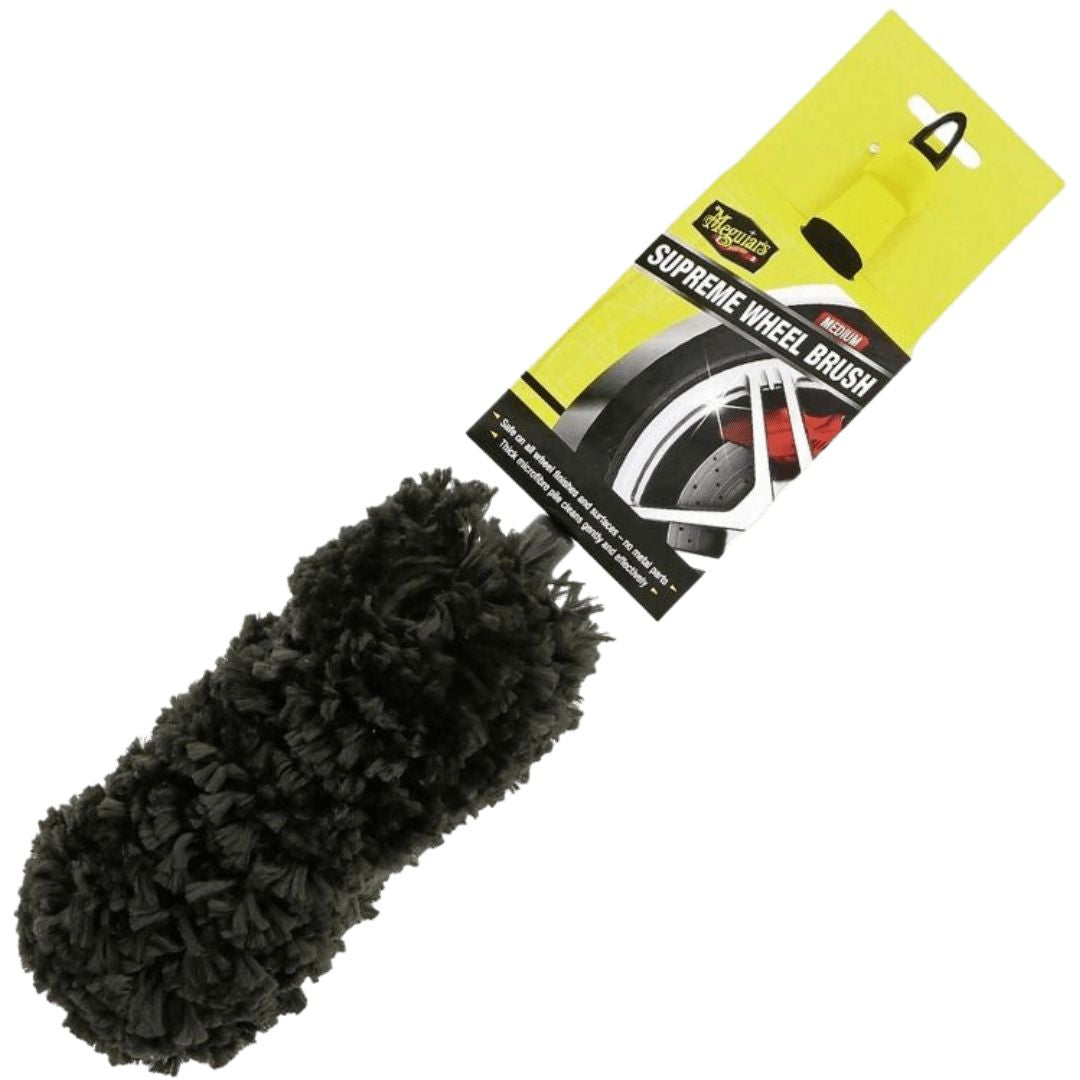Die Meguiars Supreme Wheel Brush Medium Felgenbürste mit Verpackung