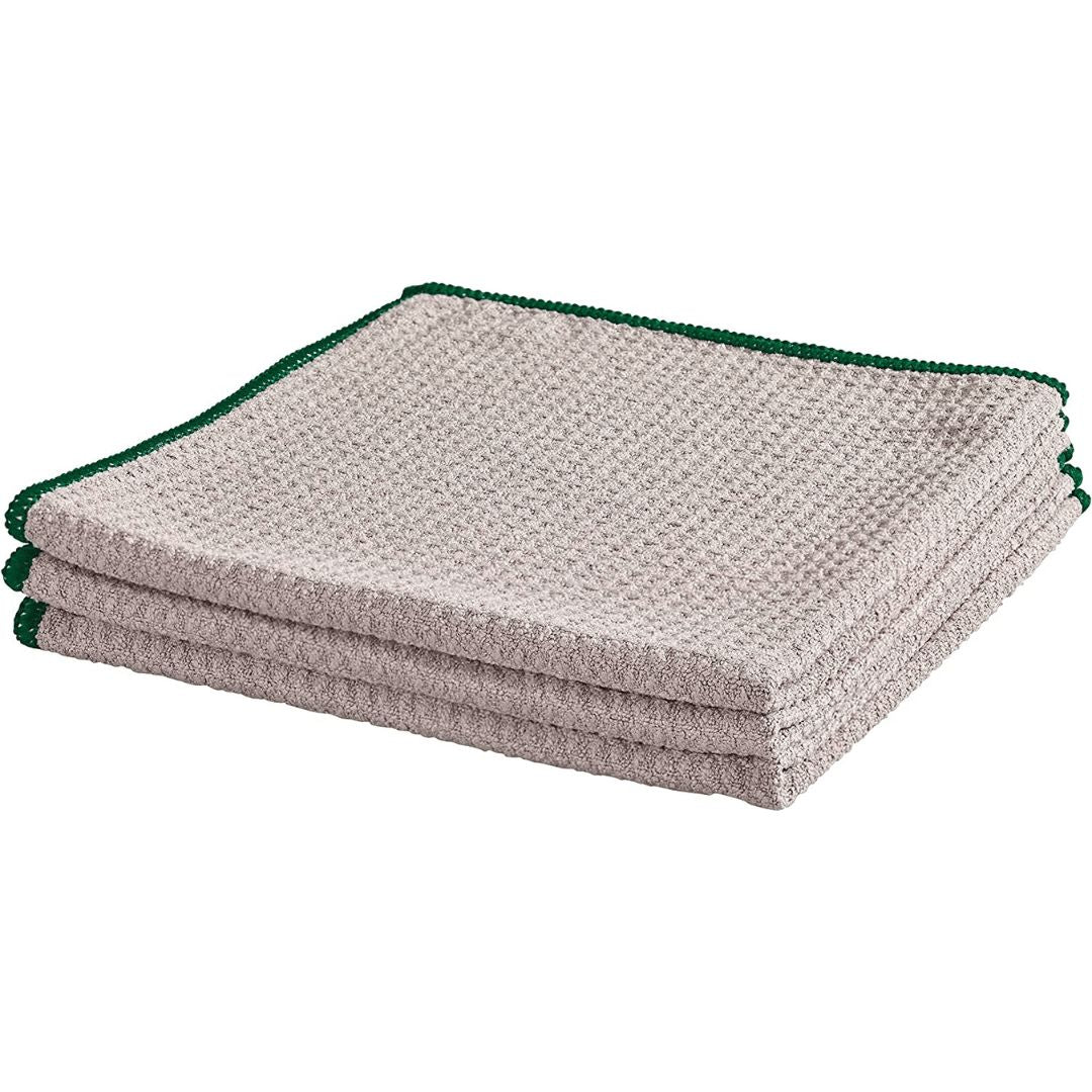 Drei gestapelte Sonax Microfasertuch Glas Glastücher