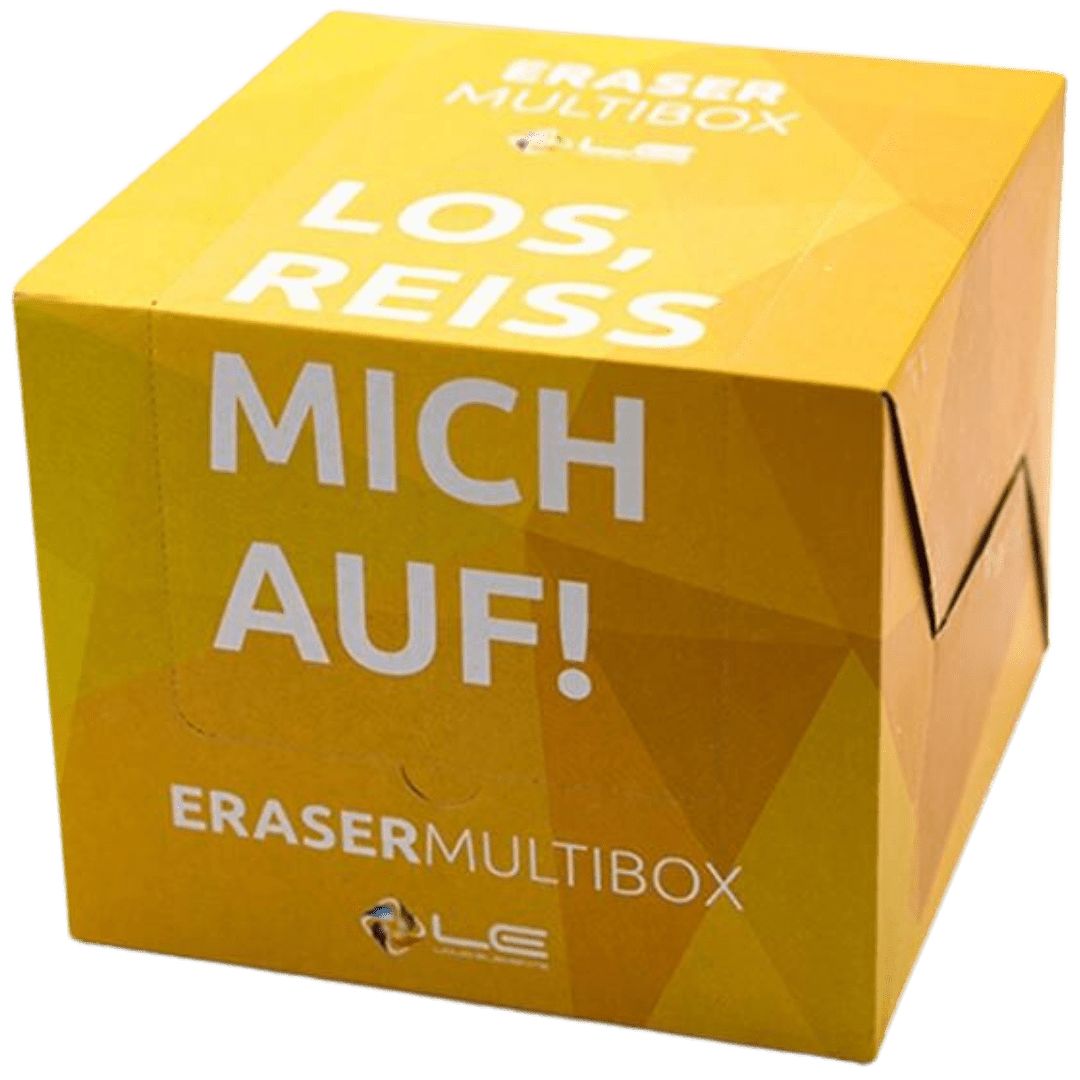 Die Verpackung der Liquid Elements Eraser Multibox