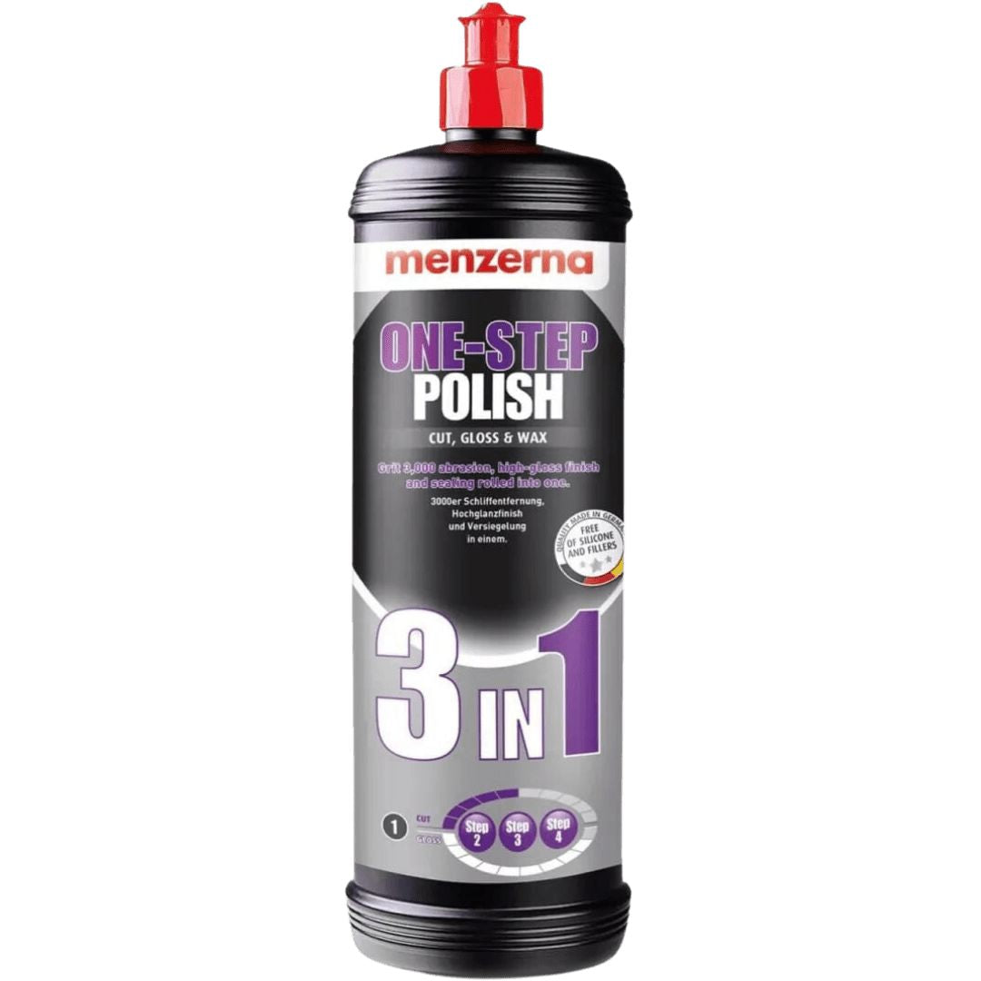 Die 1 Liter Flasche der Menzerna One-Step Polish 3 in 1 Politur