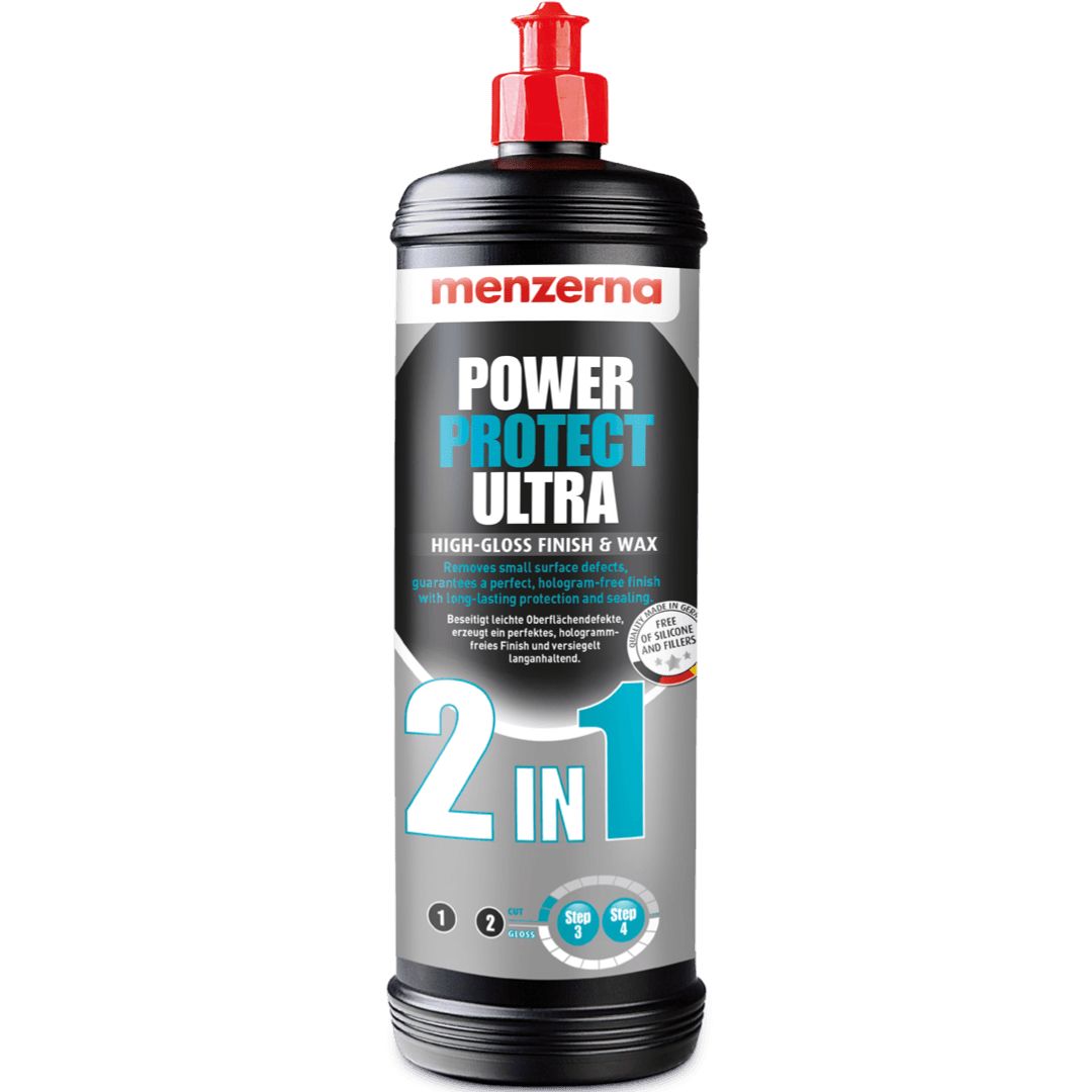 Die 1 Liter Flasche der Menzerna Power Protect Ultra 2 in 1 Politur