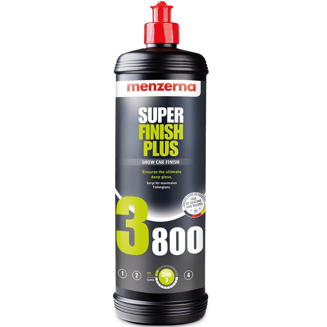 Die 1 Liter Flasche der Menzerna Super Finish Plus 3800 Politur