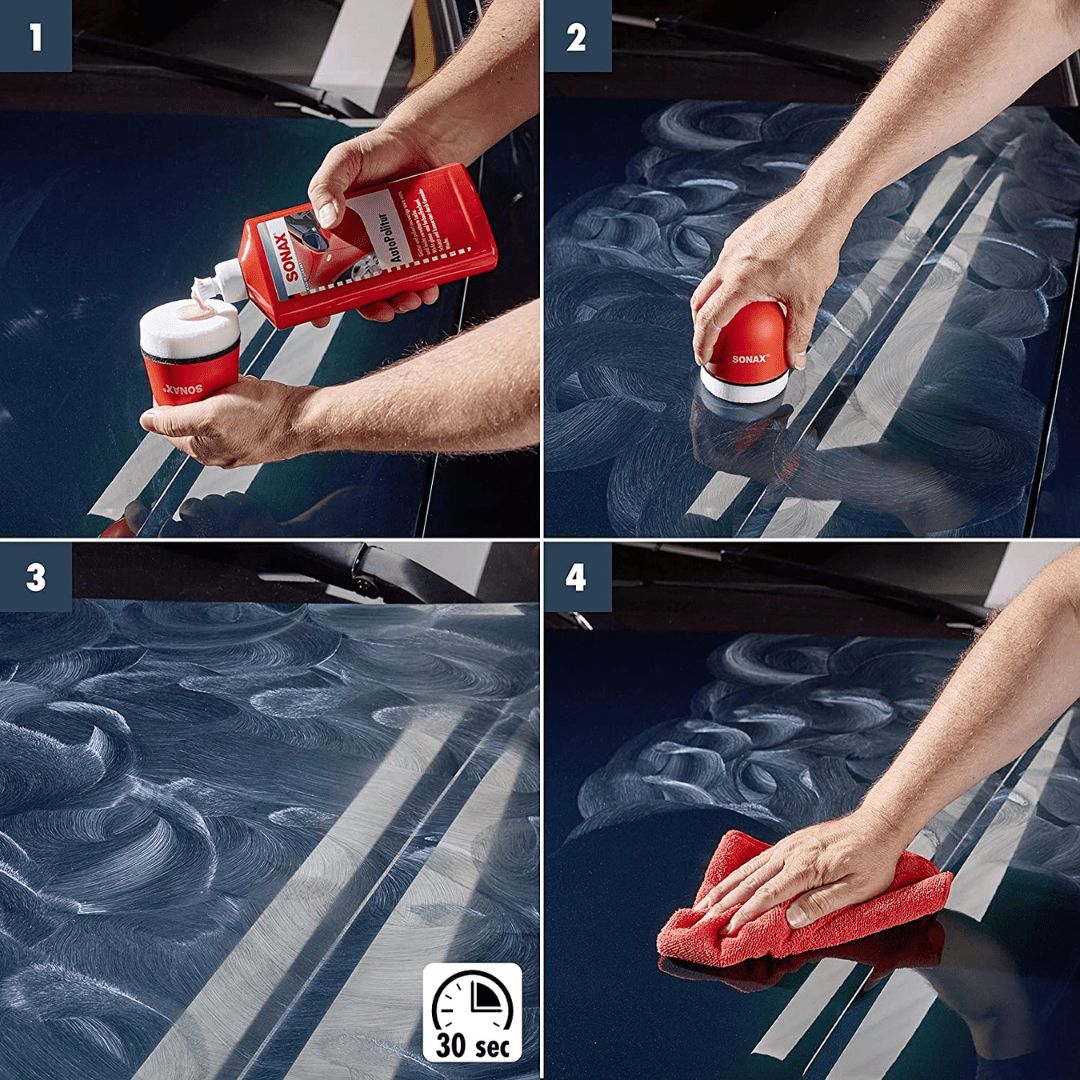 Eine Anleitung zum Gebrauch der Sonax AutoPolitur