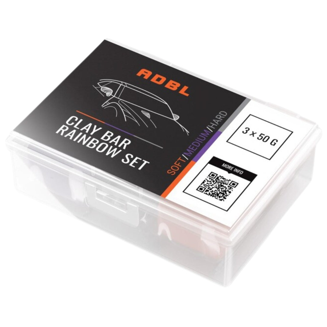 Die Verpackung der ADBL Clay Bar Rainbow Reinigungsknete