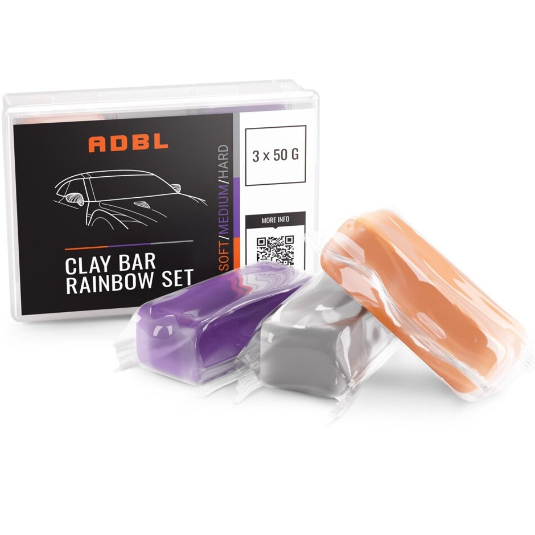 Die ADBL Clay Bar Rainbow Reinigungsknete vor der Verpackung