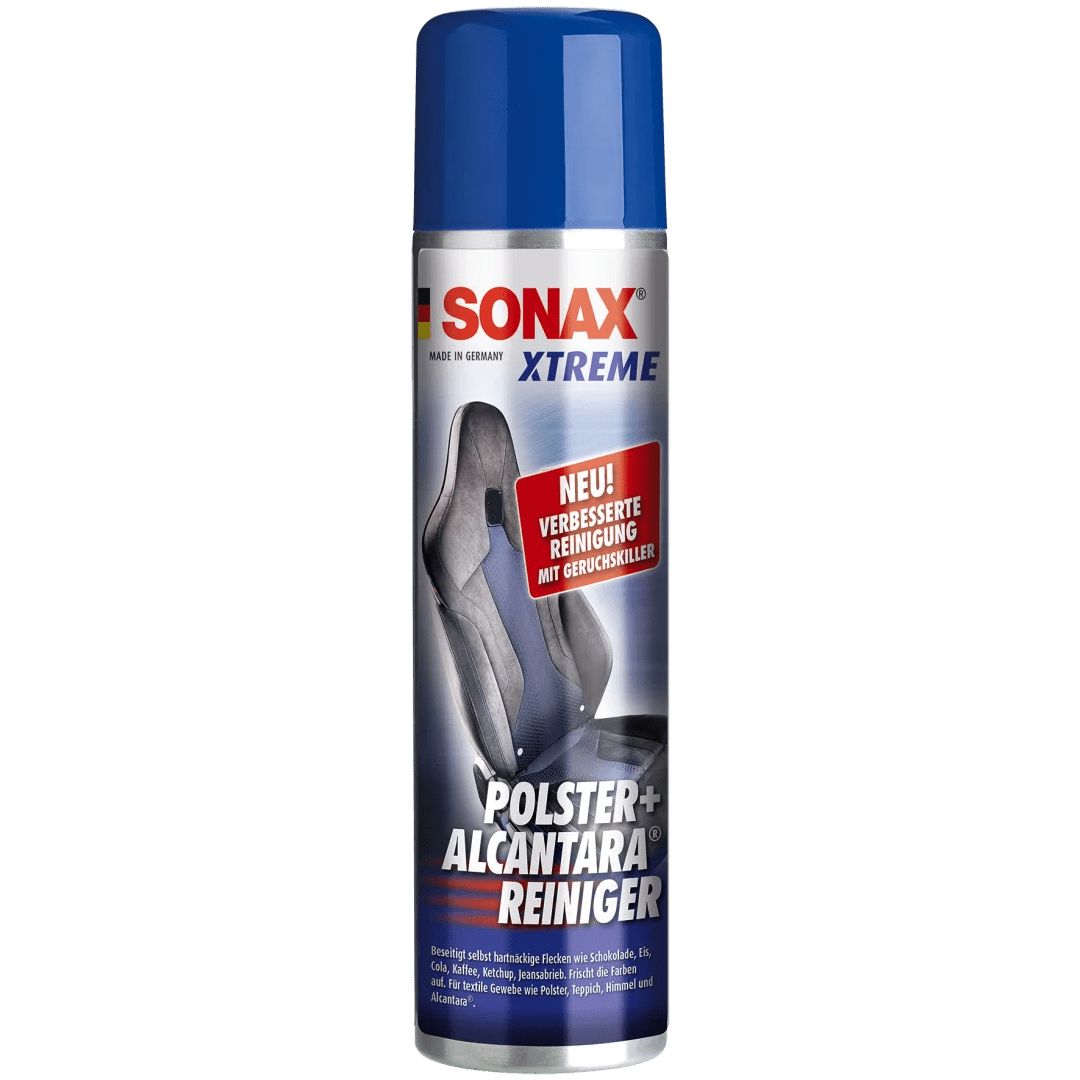 Die 400 Milliliter Sprühdose des Sonax Xtreme Polster+Alcantara Reiniger