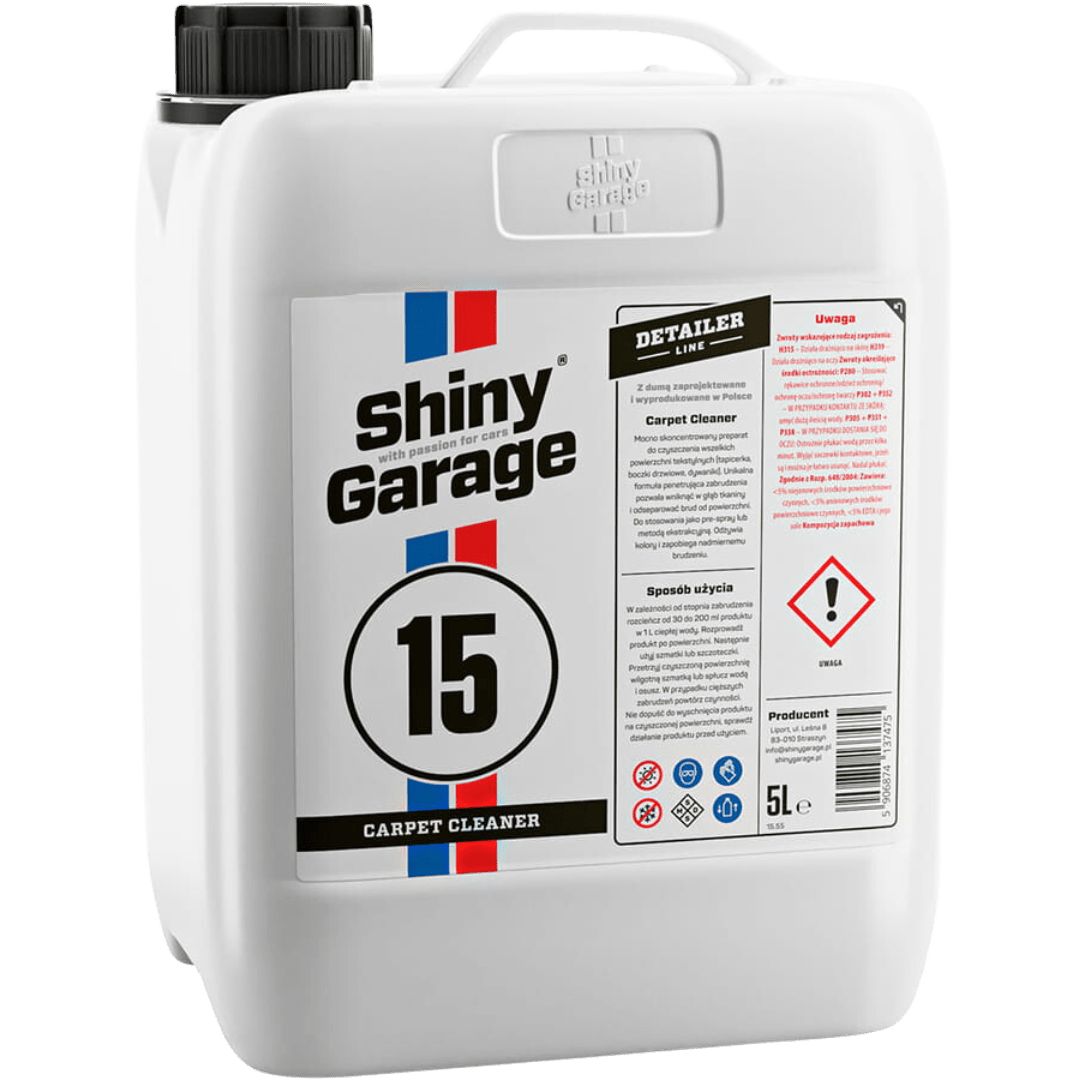 Der 5 Liter Behälter des Shiny Garage Carpet Cleaner Textilreiniger