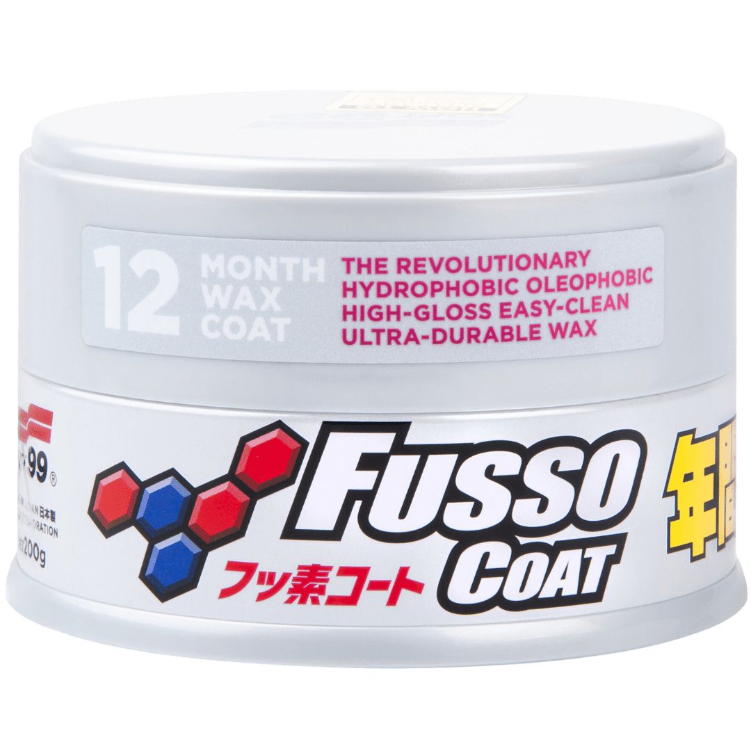 Die 200 Gramm Dose der Soft99 Fusso Coat 12 Month Wax Light Wachsversiegelung