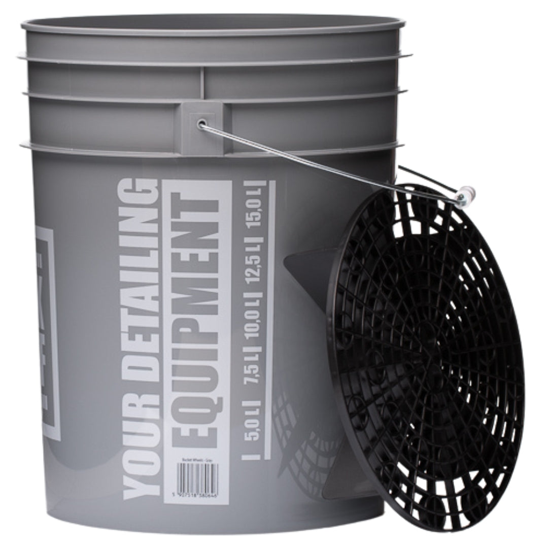 Work Stuff Bucket Grey - WHEELS + Separator Black | Wascheimer