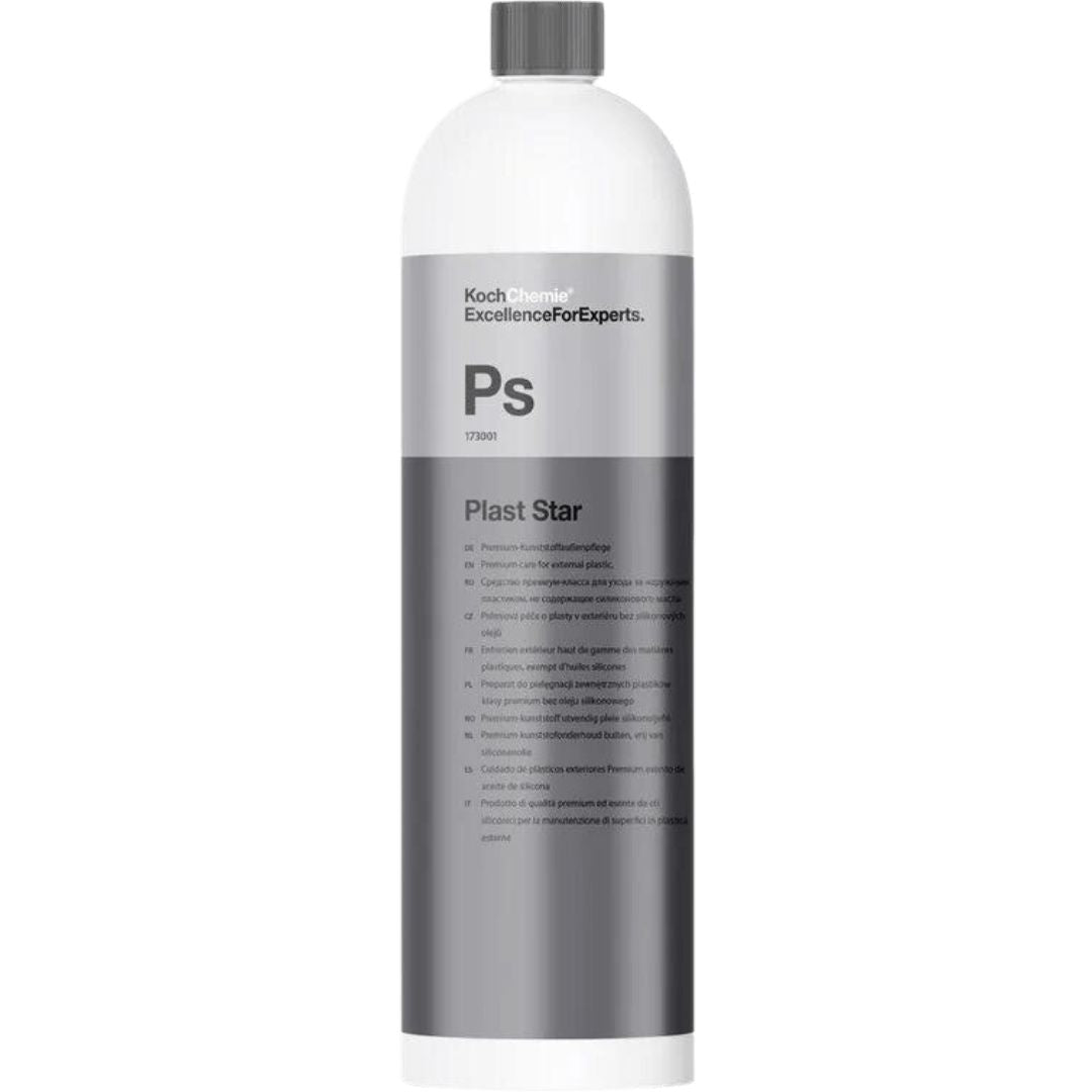 Die 1 Liter Flasche der Koch Chemie Plast Star Kunststoffpflege