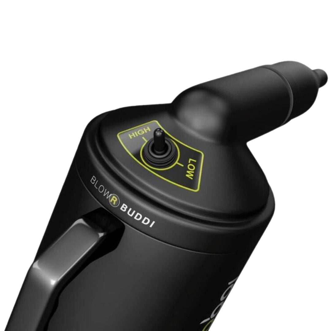 Die Bedienelemente des BigBoi BlowR BUDDI Lacktrockner