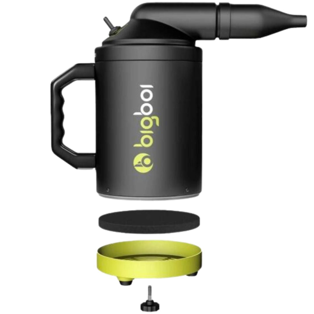 Die Einzelteile des BigBoi BlowR BUDDI Lacktrockner