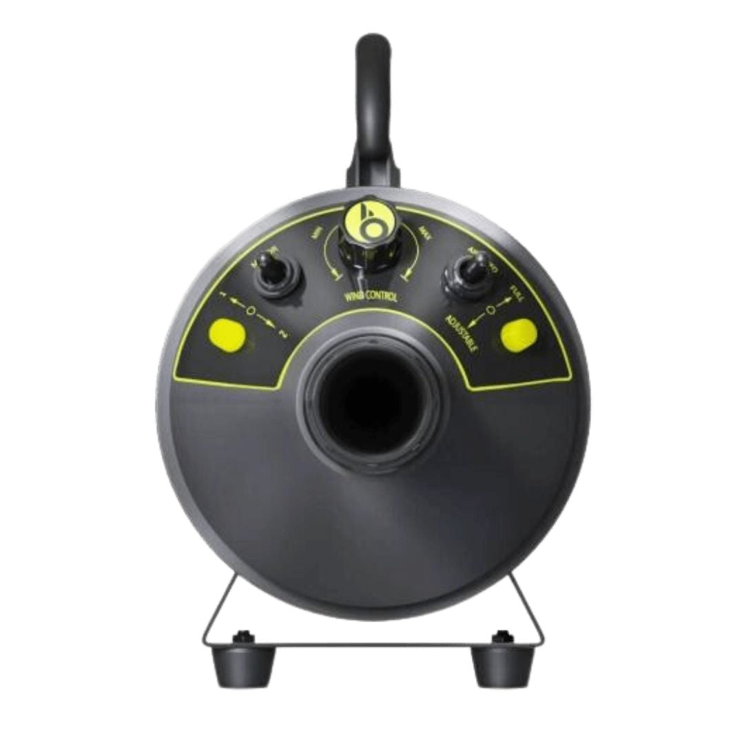 Die Bedienelemente des BigBoi BlowR MINI+ Lacktrockner