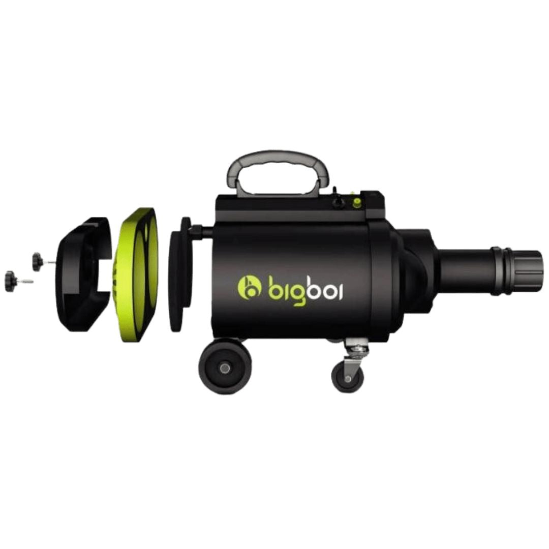 Die Einzelteile des BigBoi BlowR PRO+ Lacktrockner