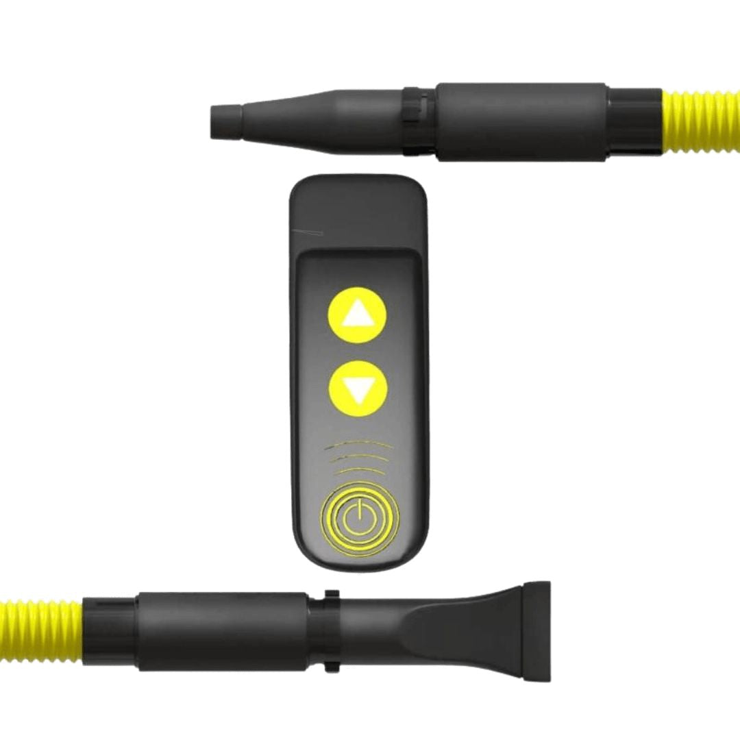 Der Schlauch und die Bedienung des BigBoi BlowR PRO+ Lacktrockner